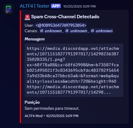Deteção de spam entre canais